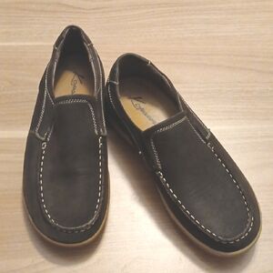 Koparer Mens Dark Brown Leather Loafers in Size 7.5